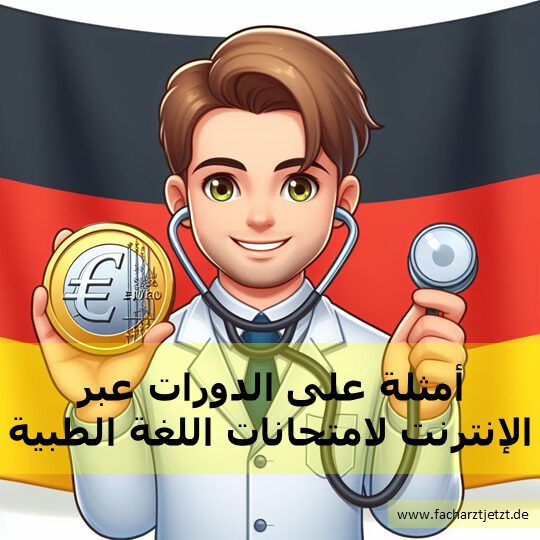أمثلة على الدورات عبر الإنترنت لامتحانات اللغة الطبية (die Fachsprachenprüfung)